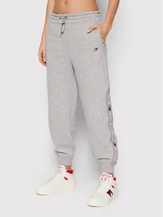 Tommy Hilfiger Spodnie dresowe S10S101245 Szary Relaxed Fit - Spodnie sportowe damskie - miniaturka - grafika 1