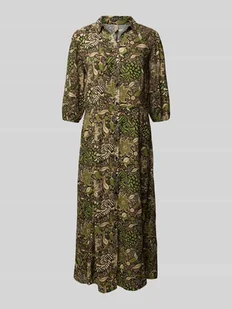 Sukienka koszulowa z wiskozy z listwą guzikową - Sukienki - miniaturka - grafika 1