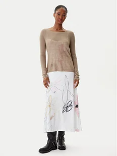 Desigual Sukienka codzienna Kala 25WWVK25 Biały Slim Fit - Sukienki - miniaturka - grafika 1