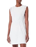 Sukienki - VERO MODA Damska sukienka VMHOLLYN SL LACE Short Dress Noos, śnieżnobiała, XXL, Snow White, XXL - miniaturka - grafika 1