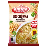 Zupy w płynie - Amino Zupa błyskawiczna grochówka z boczkiem i majerankiem 65 g - miniaturka - grafika 1