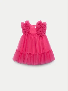 Abel & Lula Sukienka elegancka 5029 Czerwony Regular Fit - Sukienki i spódniczki dla dziewczynek - miniaturka - grafika 1