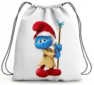 Torby szkolne - PLECAK WOREK SMERFY SZKOLNY NA BUTY WF - miniaturka - grafika 1