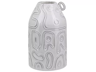 Wazon Na Kwiaty Ceramiczny Szary Alalia - Wazony i flakony - miniaturka - grafika 1