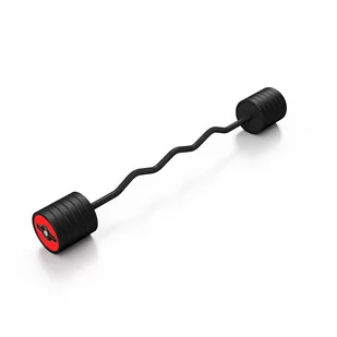 Marbo Sport Sztanga gumowana łamana 50 kg czerwona MW-SG-50-L-K5 - Sztangi - miniaturka - grafika 1