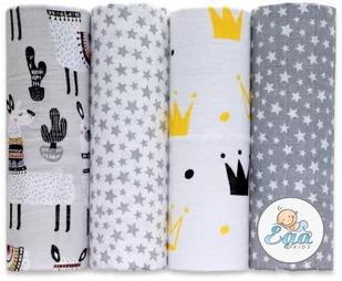 Ega Kids Zestaw Pieluszki Tetrowe Wzorzyste 4 szt.  70x80 cm Lux - Pieluchy - miniaturka - grafika 2