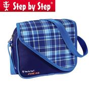 Torby szkolne - Hama Step by Step Alpbag boys torba przedszkolaka kratka-niebieski - miniaturka - grafika 1