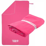 Ręczniki - Ręcznik z mikrofibry szybkoschnący plażowy, różowy, FOCZKA 175x110 - miniaturka - grafika 1