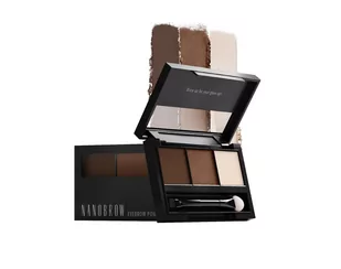 Nanobrow Powder Kit Medium, Trwałe, pudrowe cienie do brwi z rozświetlaczem - Pomada do brwi - miniaturka - grafika 1
