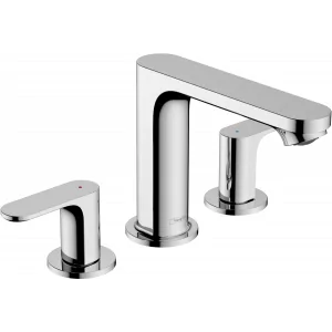 HANSGROHE 72530000 Rebris S 3-otworowa bateria umywalkowa 110 z kompletem odpływowym Chrom - Baterie umywalkowe - miniaturka - grafika 1