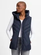 Kamizelki damskie - Tommy Hilfiger Damska kamizelka puchowa Kobiety Sztuczne włókno niebieski jednolity, S - miniaturka - grafika 1