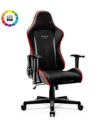 Fotele gamingowe - Fotel gamingowy LED Diablo X-Starter: czarny, świecący, kubełkowy - miniaturka - grafika 1