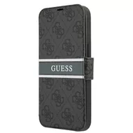 Etui i futerały do telefonów - Guess GUBKP13L4GDGR iPhone 13 Pro / 13 6,1" szary/grey book 4G Stripe GUE001556-0 - miniaturka - grafika 1