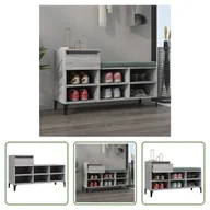 Szafki na buty - The Living Store Stojak na buty szary Sonoma 102x36x60 cm Materiał drewnopochodny - miniaturka - grafika 1