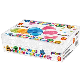 DWUSTRONNA GUMKA DO WYMAZYWANIA 4 KOLORY OBUDOWY FUN&JOY FJ576 - Przybory szkolne - miniaturka - grafika 1