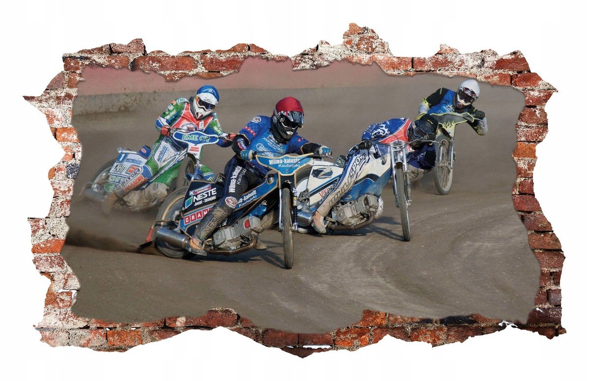 Naklejki na ścianę Speedway Żużel fototapeta 3D 70x46 cm