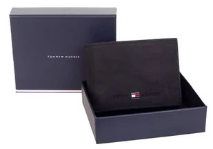 TOMMY HILFIGER PORTFEL MĘSKI JOHNSON MINI CC FLAP COIN POCKET BLACK AM0AM00662 002 - Portfele - miniaturka - grafika 1