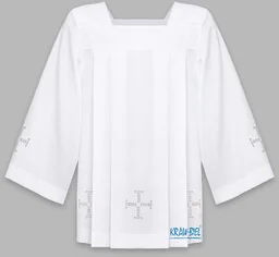Komża kapłańska haftowana - wzór: Krzyż - Szaty liturgiczne - miniaturka - grafika 1