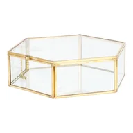 Pudełka i szkatułki - Szkatułka sześciokątna GRAZIA 17x16x5 cm HOMLA - miniaturka - grafika 1