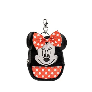 DISNEY Mini plecak Myszka Minnie, breloczek do kluczy w kolorze czarnym i czerwonym, czarnym, białym i czerwonym, rozmiar uniwersalny, nowoczesny, czarny, biały i czerwony, Rozmiar uniwersalny, - Plecaki - miniaturka - grafika 1