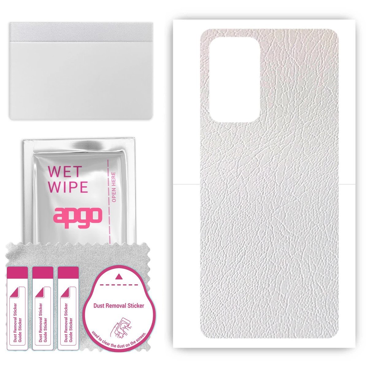 Folia naklejka skórka strukturalna na TYŁ do Xiaomi Redmi Note 11E Pro - Skóra Biała - apgo SKINS