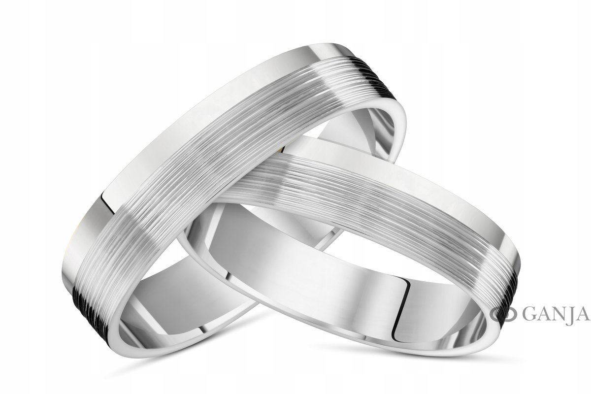 Obrączka srebrna 925+GRAWER 5mmOB72 bezszwowe ŚLUB