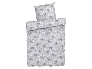 LIVARNO home Pościel z bawełny renforcé, 140 x 200 cm (Kwiaty/biały/szary) - Pościel LIVARNO home Pościel z bawełny renforcé, 140 x 200 cm (Kwiaty/biały/szary) - Pościel - miniaturka - grafika 1