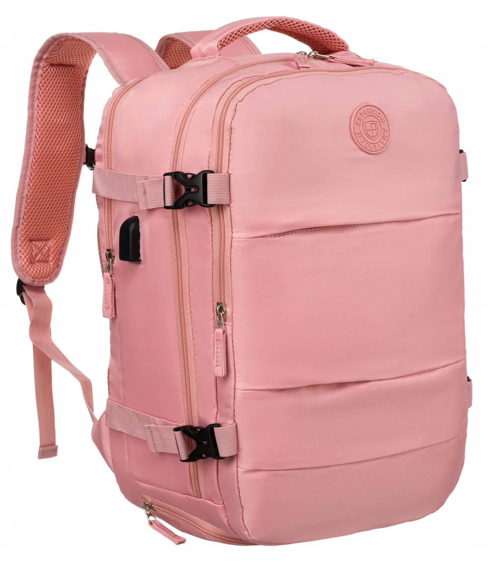 Plecak podróżny damski Peterson bagaż podręczny dla Wizzair 40x30x20 z Usb