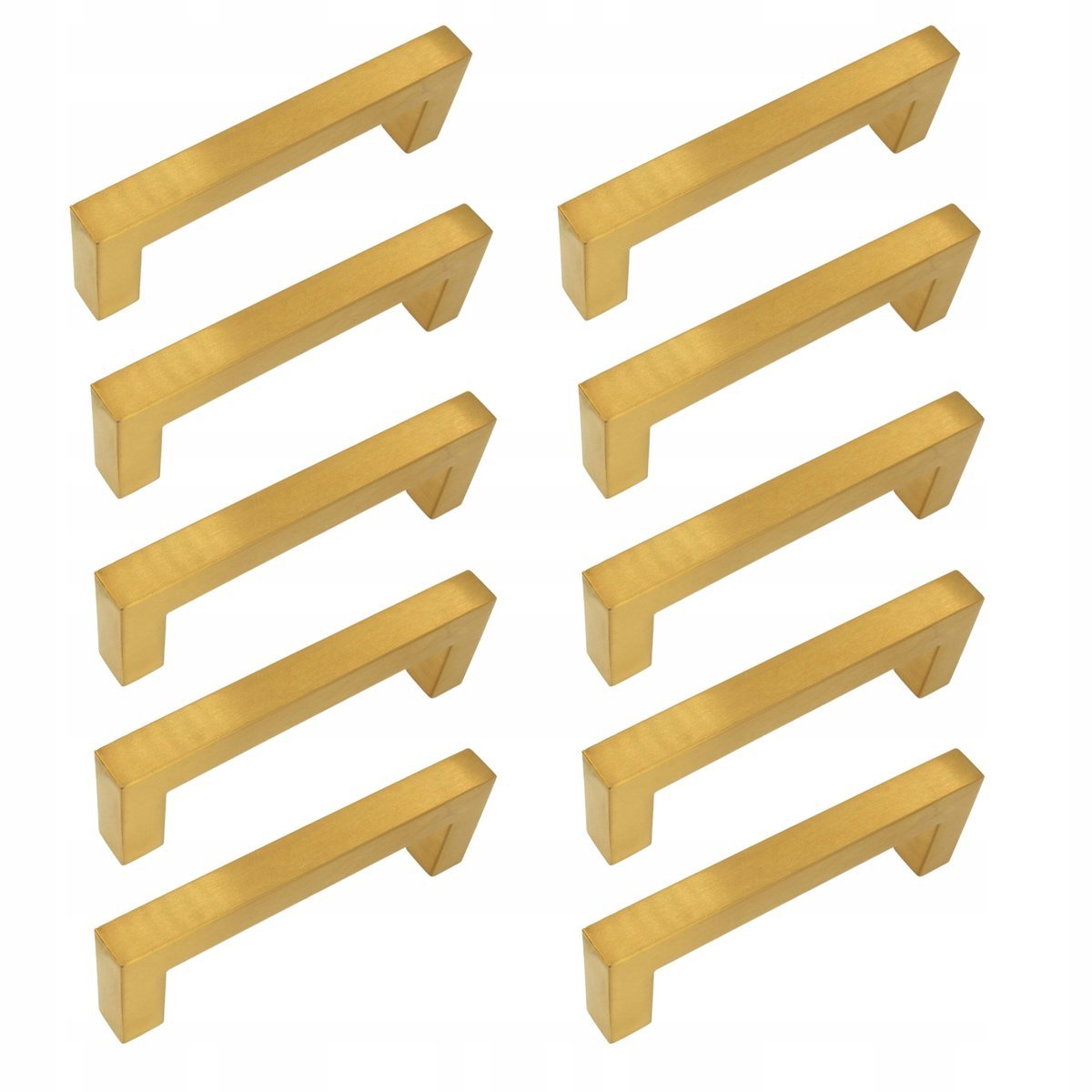 10 x Uchwyt meblowy klasyczny 128 mm złoty Metalowy uchwyt do szafki