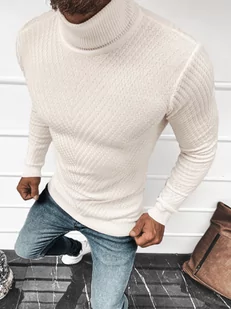 SWETER MĘSKI GOLF ECRU OZONEE L/1596 - Ozonee - Swetry męskie - miniaturka - grafika 1