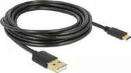 Kable USB - Kabel USB Delock USB-A - USB-C 3 m Czarny 85209 - miniaturka - grafika 1