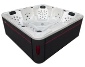 Baseny ogrodowe - HYDROSAN - Wanna SPA Jacuzzi ogrodowe z hydromasażem 5-osobowa 230x230 cm BIAŁA PERŁA OBUDOWA ANTRACYT SPA702 - miniaturka - grafika 1