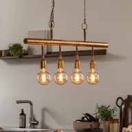 Lampy sufitowe - PR Home żyrandol Nora, 4-punktowa, metal, antyczny mosiądz - miniaturka - grafika 1