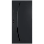 Drzwi zewnętrzne - Isoxa Drzwi zewnętrzne stalowe wejściowe Helios Black 68 antracytowe 90 prawe - miniaturka - grafika 1