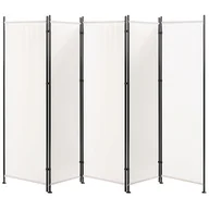 Parawany - 5-panelowy składany parawan pokojowy 270 x 170 cm biały NARNI - miniaturka - grafika 1