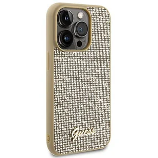 Etui Guess Disco Metal Script na iPhone 15 Pro - złote - Etui i futerały do telefonów - miniaturka - grafika 4