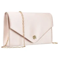 Torebki damskie - Mała kopertówka damska wykonana z tkaniny syntetycznej w beżowym kolorze - Rovicky - miniaturka - grafika 1