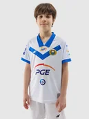 Koszulki dla chłopców - 4F Koszulka klubowa retro z sezonu 2022/23 oraz 2023/24 dziecięca 4F x Stal Mielec - biała 158/164 (12-14 lat) - miniaturka - grafika 1