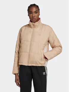 adidas Kurtka przejściowa Short Puffer Jacket HM2614 Beżowy Loose Fit - Kurtki damskie - miniaturka - grafika 1