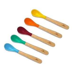 Avanchy Infant Zestaw Bambusowych Łyżeczek 4M+ 5Szt. Blue - Miseczki i talerzyki dla dzieci - miniaturka - grafika 1