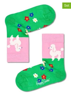 Happy Socks Skarpety (2 pary) w kolorze jasnoróżowo-zielonym - Skarpetki damskie - miniaturka - grafika 1