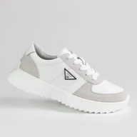 Półbuty damskie - Półbuty damskie skóra naturalna GOODIN GD-XF-182 białe lekkie 41 - miniaturka - grafika 1