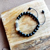 Bransolety męskie - Twój Talizman Obfitości CYTRYN runa FEHU Bransoletka Męska /GiovanniDivine - miniaturka - grafika 1