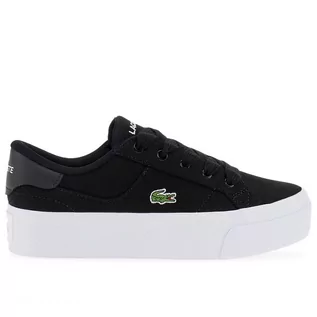 Buty sportowe damskie - Buty Lacoste Ziane Platform Textile 745CFA0012-312 - czarne - grafika 1