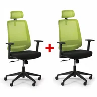 Fotele i krzesła biurowe - B2B Partner Krzesło biurowe Rich 1 + 1 GRATIS, zielony 407038 - miniaturka - grafika 1