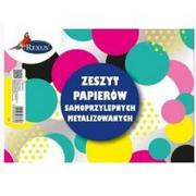 Zeszyty szkolne - Beniamin Zeszyt papierów samoprzylepnych metalizowanych A5 Rexus 8 kartek 5 sztuk - miniaturka - grafika 1