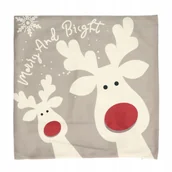 Poszewki na poduszki - Świąteczna poszewka dekoracyjna z motywem reniferów 40x40 FROSTY SNOWFLAKE - miniaturka - grafika 1