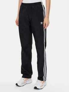 adidas Spodnie dresowe Woven JD5335 Czarny Loose Fit - Spodnie sportowe damskie - miniaturka - grafika 1