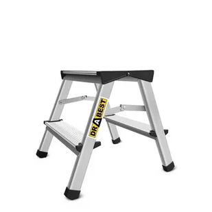 Drabina aluminiowa dwustronna 2 x 2 stopniowa - Drabiny - miniaturka - grafika 1