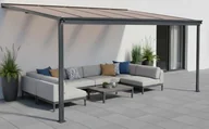 LANITPLAST pergola aluminiowa WALL 33 antracyt + brąz PC